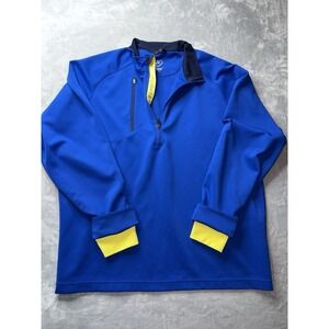 Zero Restriction Tour Series 1/4 Zip Pullover Mens Extra Large Blue Performance